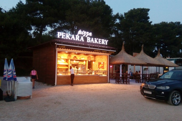 pekárna na pláži